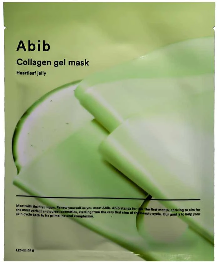 Abib Collagen Gel Mask Heartleaf Jelly - intensyviai drėkinanti ir raminanti gelinė veido kaukė, 35 g