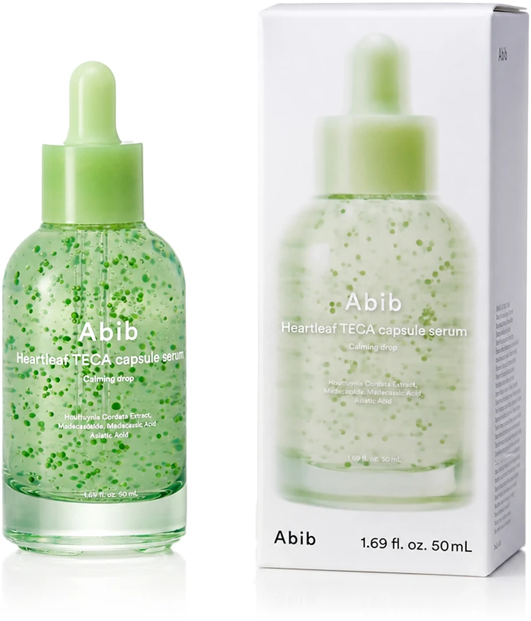 Abib Heartleaf TECA Capsule Serum Calming Drop raminamasis veido serumas, 50 ml