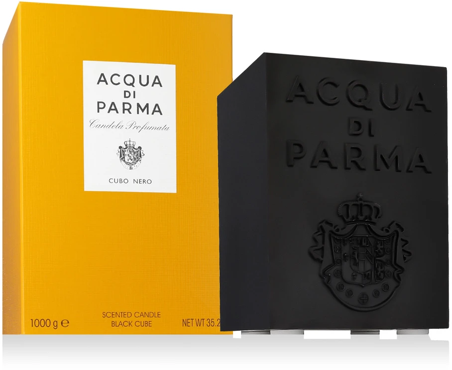 Acqua Di Parma Juodas Cube Candle Amber kvepianti žvakė, 1000 g