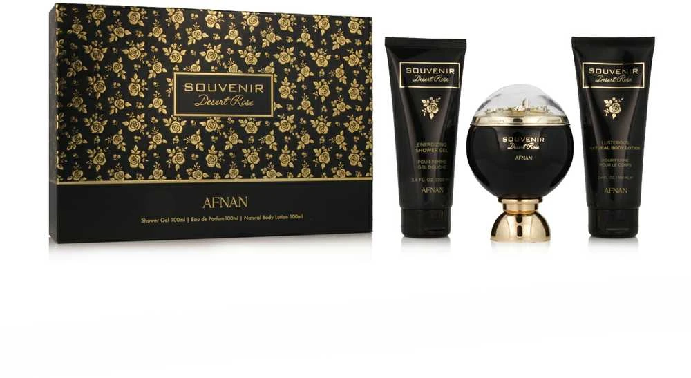 Afnan Souvenir Desert Rose - EDP 100 ml + dušo želė 100 ml + kūno losjonas 100 ml
