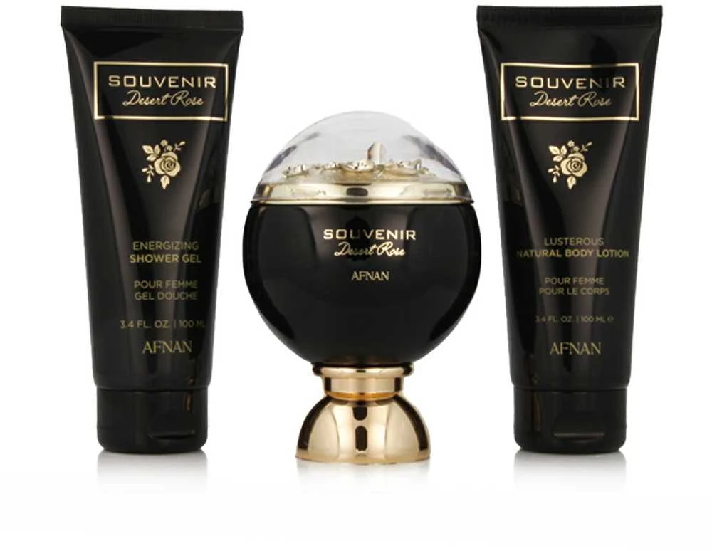 Afnan Souvenir Desert Rose - EDP 100 ml + dušo želė 100 ml + kūno losjonas 100 ml