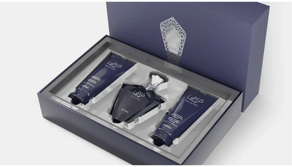 Afnan Turathi Mėlyna EDP parfumuotas vanduo rinkinys vyrams, 90 ml