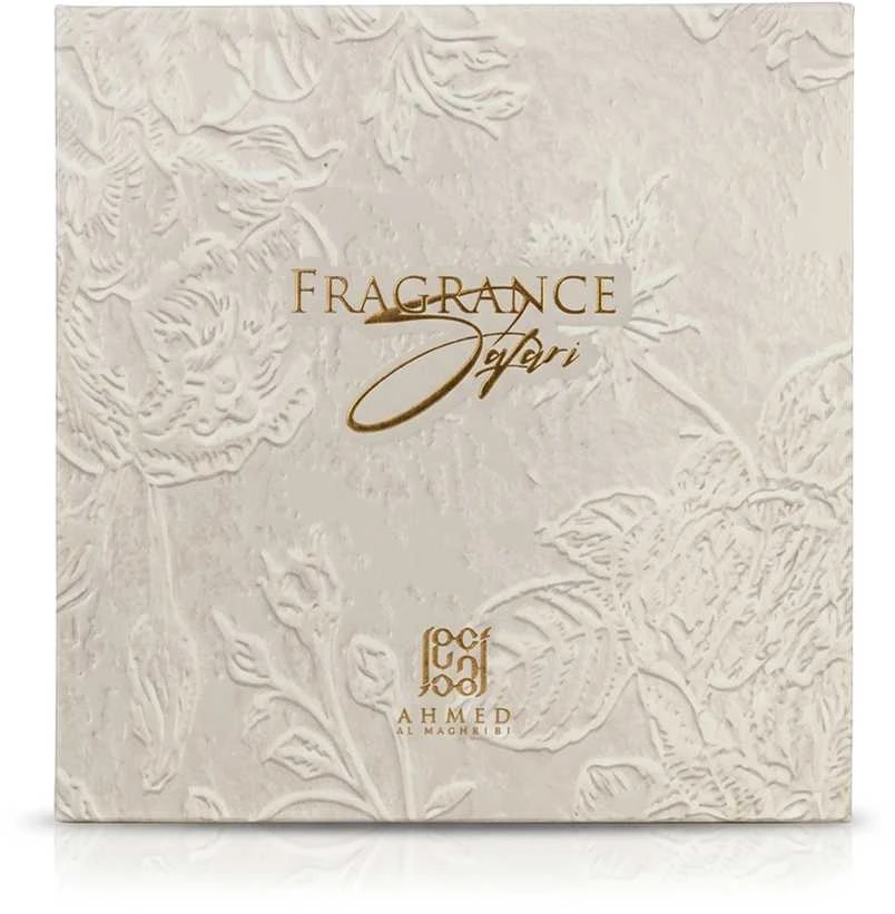 Ahmed Al Maghribi Kvapų rinkinys Safari Oud & Roses parfuminio vandens purškiklis 15 ml + Oud Lavender kvepalų vandens purškiklis 15 ml + Rose Noir kvepalų vandens purškiklis 15 ml