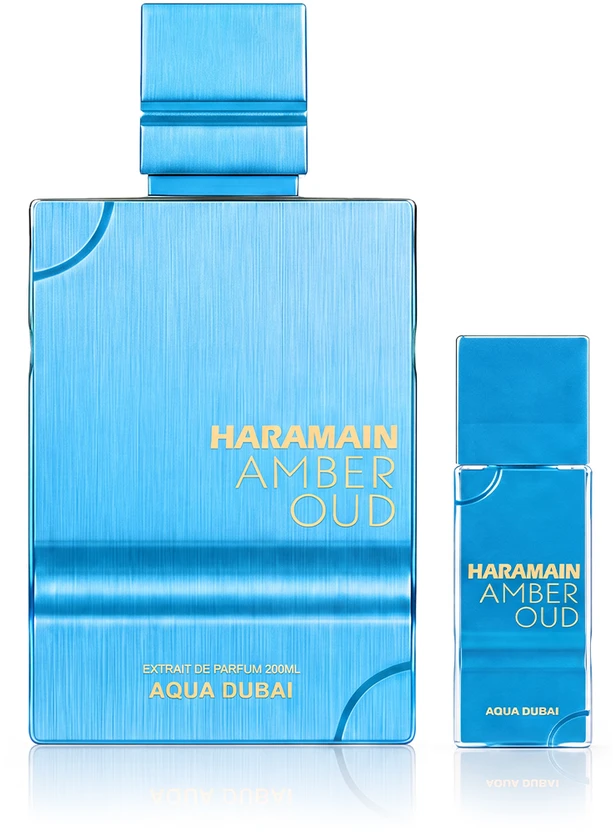 Al Haramain Amber Oud Aqua Dubai Extrait de Parfum 200 ml + Pocket Purškiklis Papildomas (unisex)