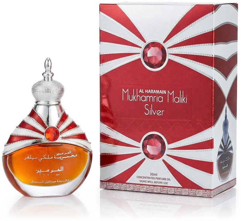 Al Haramain Mukhamria Maliki Sidabrinis Aliejiniai Kvepalai Moterims 30ml