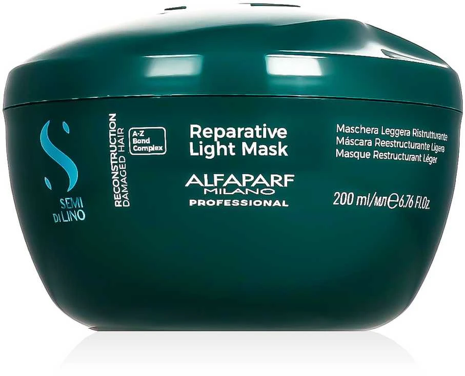 Alfaparf Milano Semi Di Lino Reconstruction Mascarilla Restructurante Ligera, 200 ml