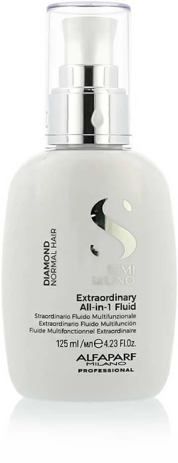 "Alfaparf Milano Semi Di Lino Diamond Extraordinary All-In-1 Fluid" nenuplaunamoji plaukų priežiūros priemonė 125ml