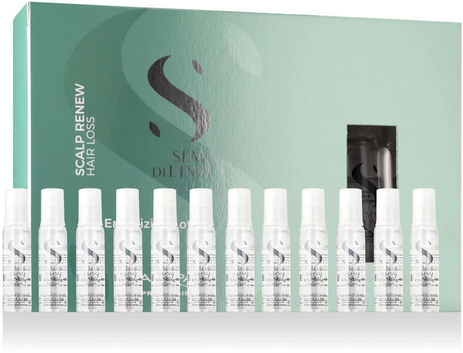 Alfaparf Milano Semi Di Lino Galvos odos atnaujinantis energizuojantis losjonas 12 X 6ml
