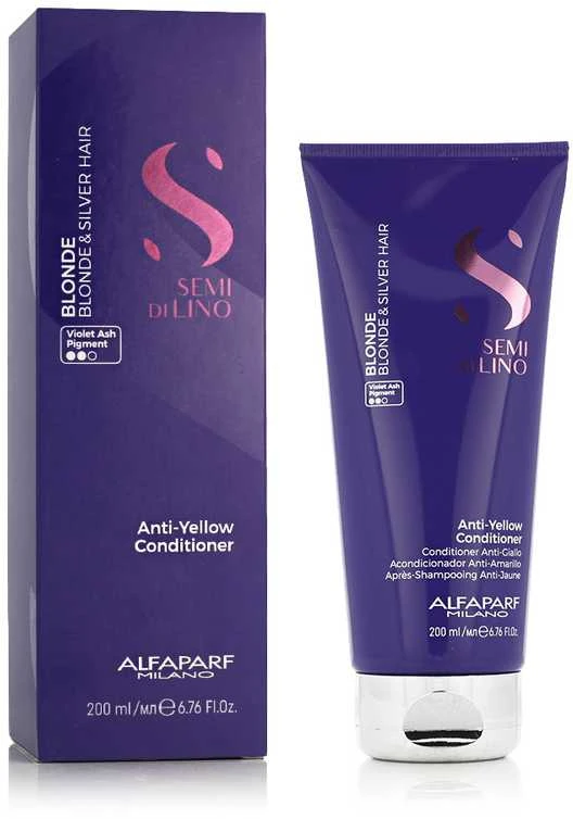 Alfaparf Milano Semi Di Lino Skirtas šviesiems plaukams and Sidabrinis kondicionierius 200ml