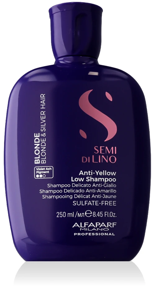 Alfaparf Milano Semi Di Lino Skirtas šviesiems plaukams y Sidabrinis Low šampūnas 250ml