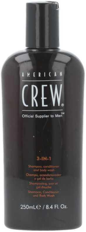 Šampūnas, kondicionierius ir dušo želė American Crew 3in1 Tea-Tree Shower Essential, 250 ml