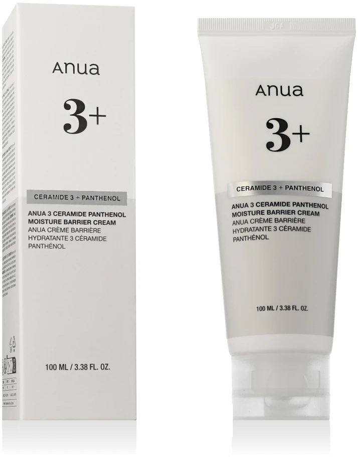 Anua 3 Ceramide Panthenol Moisture Barrier Cream - veido kremas su keramidais, 100 ml