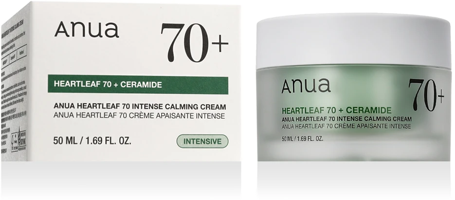 Anua Heartleaf 70% Intense Calming Kreminis raminantis veido kremas, 50 ml