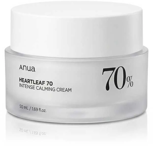 Anua Heartleaf 70% Intense Calming Kreminis raminantis veido kremas, 50 ml
