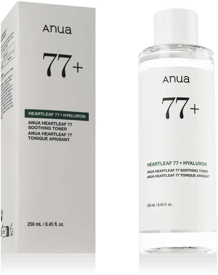 Anua Heartleaf 77+ Hyaluron Soothing Toneris raminamasis veido tonikas, 250 ml