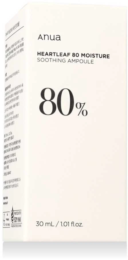 Anua Heartleaf 80% Moisture Soothing Ampoule Raminamasis serumas, 30 ml