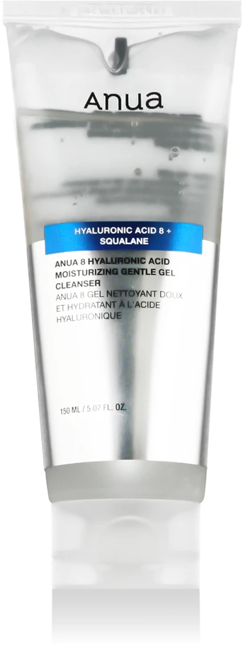 Anua Hyaluronic Acid 8 + Squalane Drėkinamasis švelnus Gel Cleansergelinis veido prausiklis, 150 ml