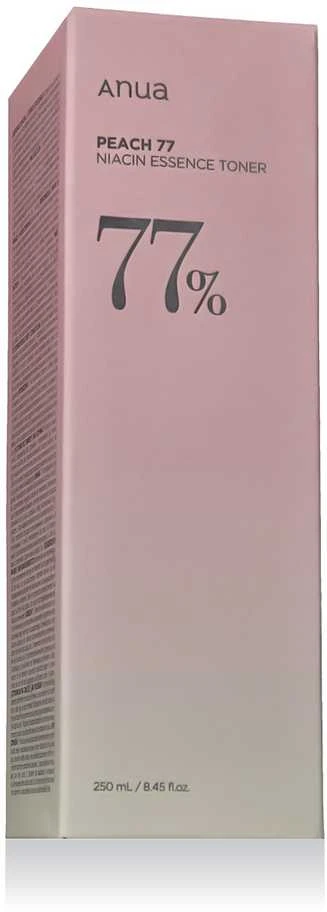 Anua Peach 77 Niacin Essence Toner Veido tonikas su persikų ekstraktu ir niacinamidu, 250 ml