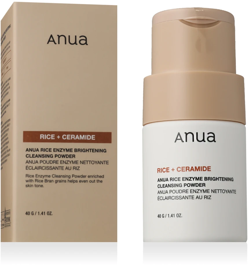 Anua Rice + Ceramide Enzyme Brightening Valomasis Pudra enziminė veido valomoji pudra, 40 g