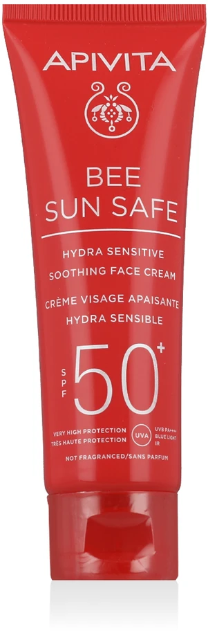 Apivita Bee Sun Safe Hydra Sensitive raminamasis veido kremas SPF 50+ 50ml