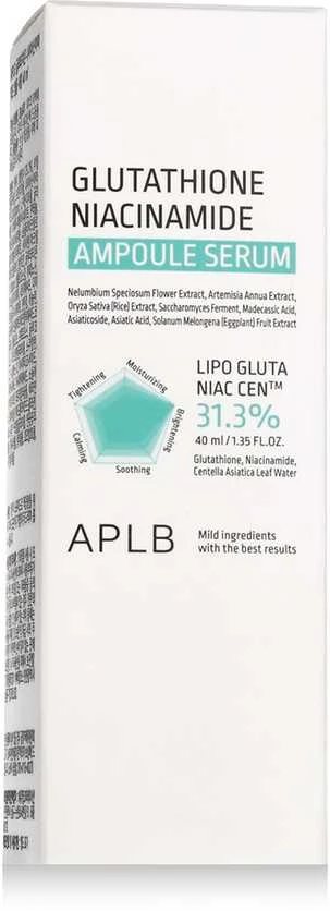APLB_Glutationo niacinamido ampulės serumas veidui 40 ml