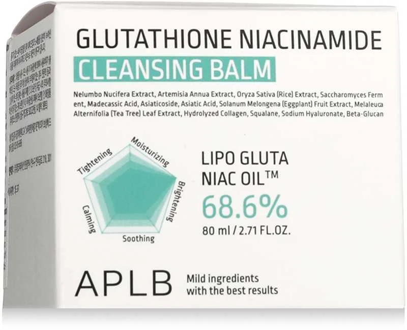 APLB Glutathione Niacinamide Cleansing Balm valomasis balzamas veidui, 80 ml