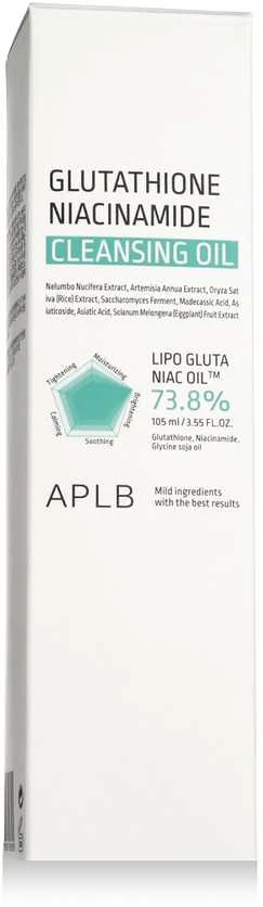 APLB valomojo aliejaus pakuotė su ingredientų aprašymu