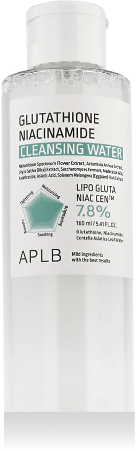 APLB Glutathione Niacinamide Cleansing Vanduo valomasis vanduo veidui, 160 ml