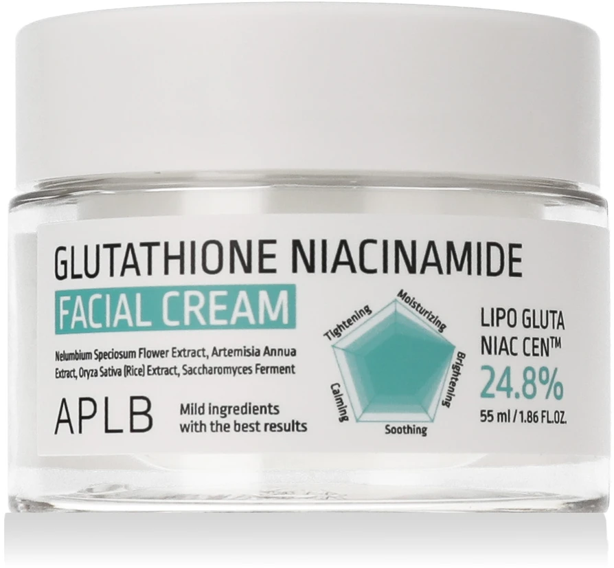 APLB Glutathione Niacinamide Facial Kreminis veido kremas visiems odos tipams, 55 ml