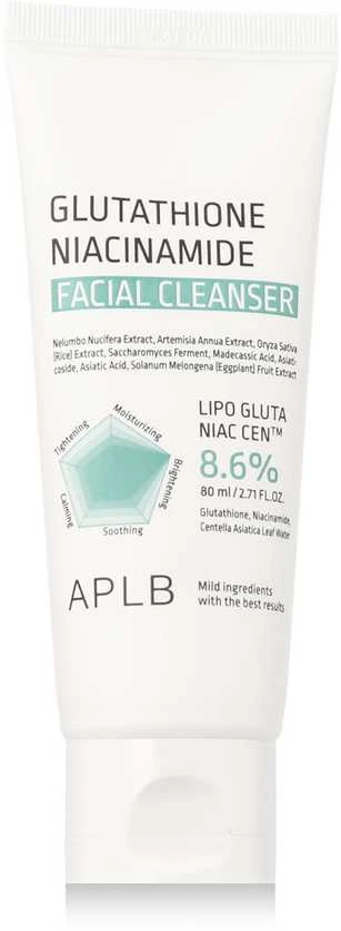 APLB Glutathione Niacinamide Facial Valiklis veido prausiklis, 80 ml