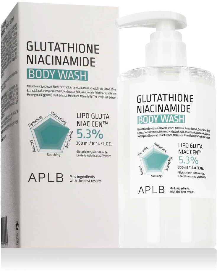 APLB Glutathione Niacinamide Kūno prausiklis Dušo želė, 300 ml