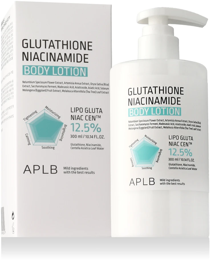 APLB Glutathione Niacinamide Losjonas kūnui, 300 ml