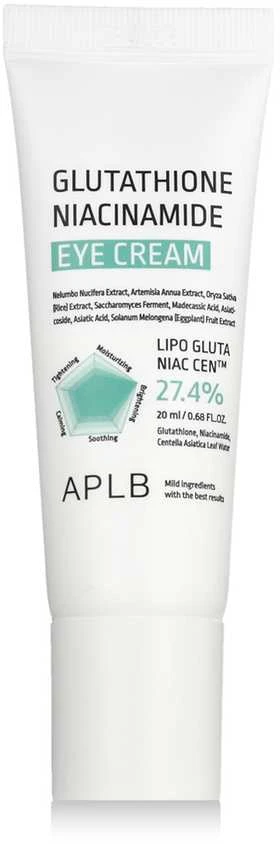 APLB Glutathione Niacinamide Paakių kremas akių kontūro kremas, 20 ml