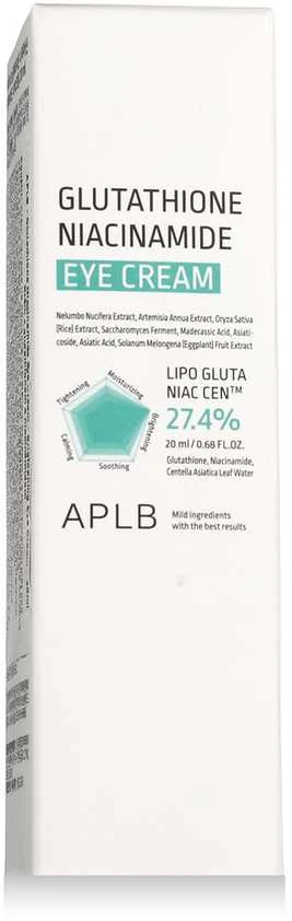 APLB Glutathione Niacinamide Paakių kremas akių kontūro kremas, 20 ml