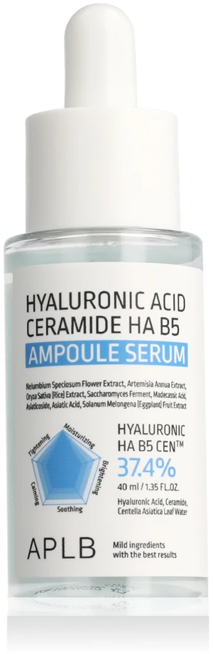 APLB Hyaluronic Acid Ceramide HA B5 Ampoule Serum veido serumas, 40 ml