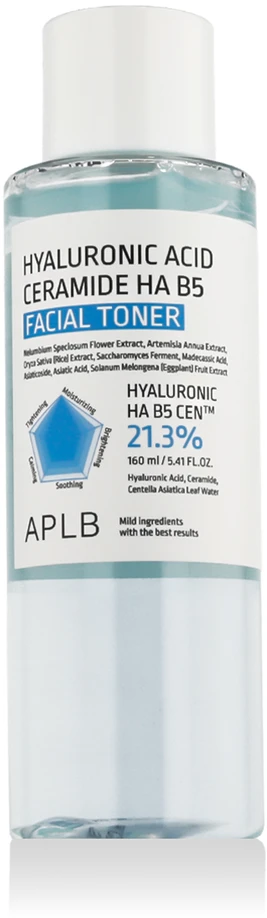 APLB Hyaluronic Acid Ceramide HA B5 Facial Toneris veido tonikas, 160 ml