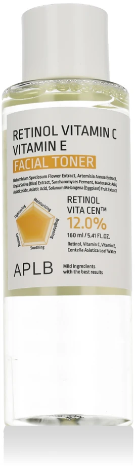 APLB Retinol Vitamin C Vitamin E Facial Toneris veido tonikas, 160 ml