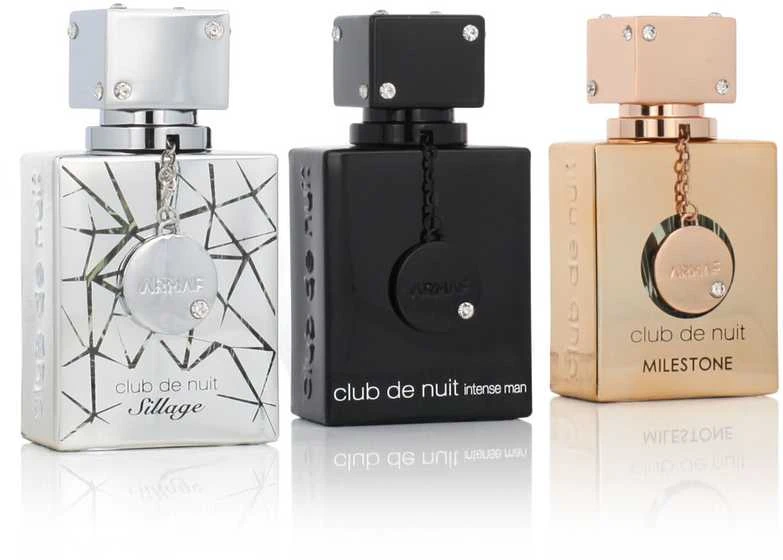 Armaf Club de Nuit A Collector's Pride Perfume rinkinys vyrams (Perfume Club de Nuit Sillage 30 ml + Perfume Club de Nuit Intense Man 30 ml + Perfume Club de Nuit Milestone 30 ml)