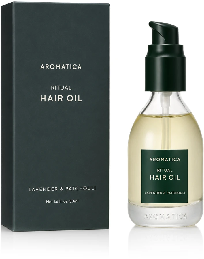 Aromatica Ritual Hair Oil Lavender & Patchouli plaukų aliejus, 50 ml