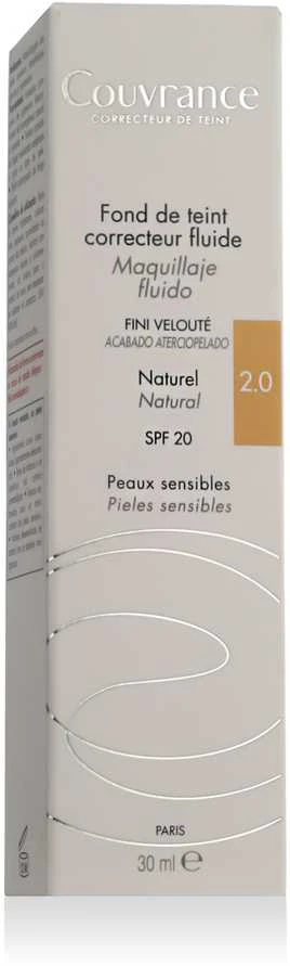 "Avene Couvrance Fluid Foundation Correctors Natural" skystas makiažo pagrindas 30ml