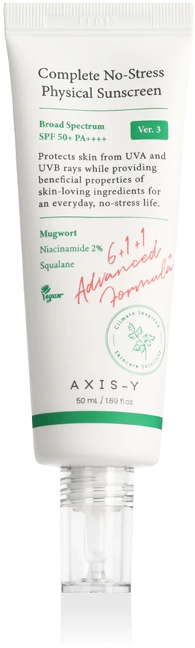 AXIS-Y Complete No-Stress Physical Sunscreen SPF50+ Kremas nuo saulės, 50 ml