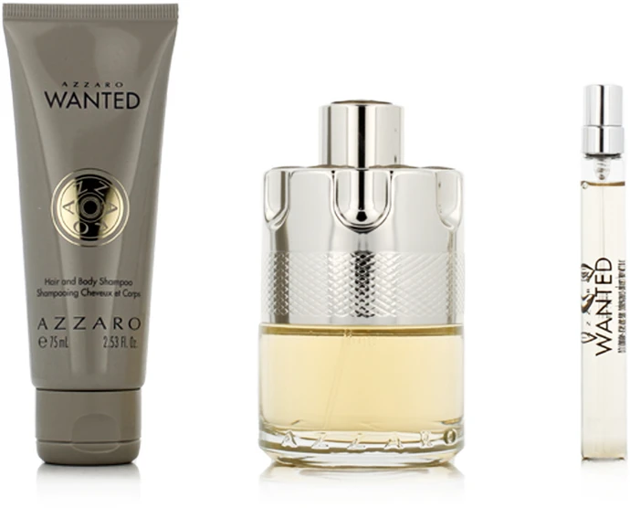 Azzaro Wanted rinkinys vyrams (EDT, 100 ml + dušo želė, 75 ml + EDT, 10 ml)