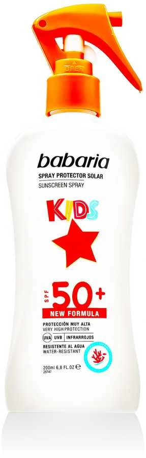 Babaria Apsauginis kremas nuo saulės Purškiklis Su Aloe Vera Vaikams Spf50+, 200 ml