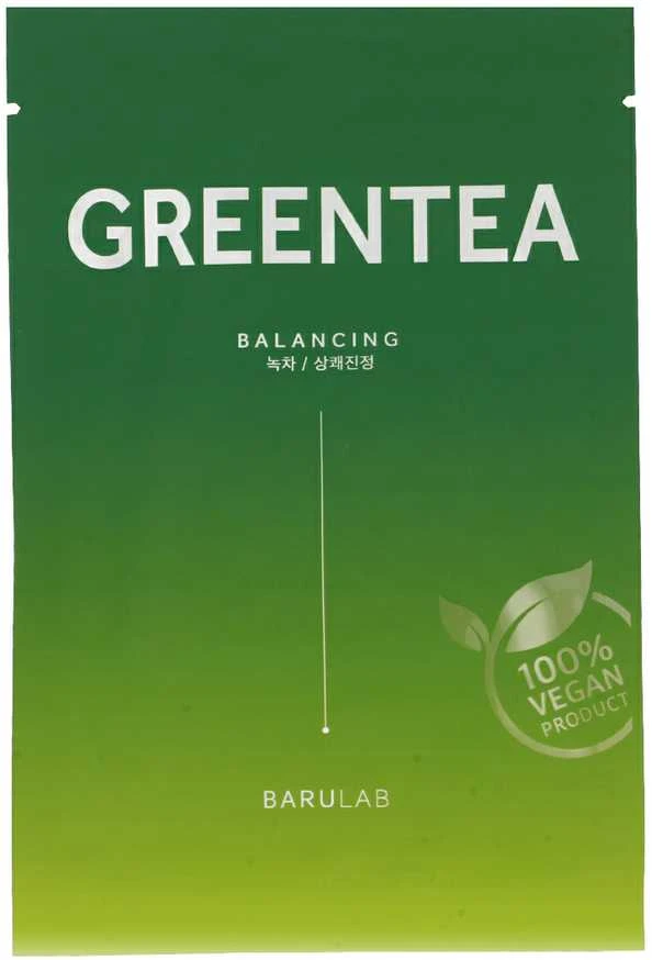 Barulab Žalias Tea Balancing Face Mask subalansuojanti lakštinė veido kaukė, 23 g