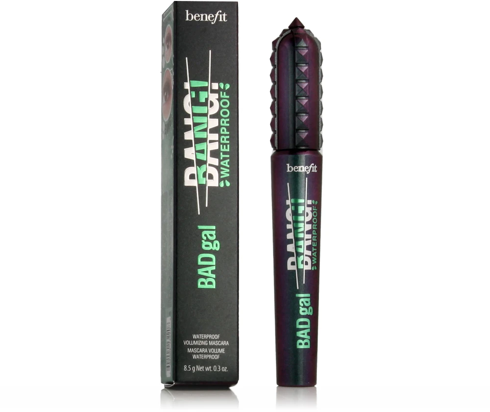Benefit Bad Gal BANG! Atsparus vandeniui Volumizing Blakstienų tušas vandeniui atsparus tankinamasis blakstienų tušas, atspalvis: Intense Pitch Juodas, 8,5 g