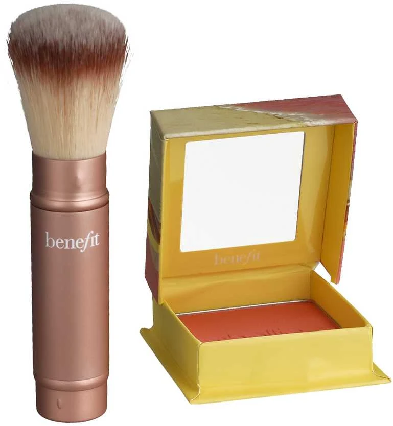Benefit Cheek-End Getaway Set rinkinys (Shellie Blush skaistalai,6 g + Multitasking Cheek šepetėlis)
