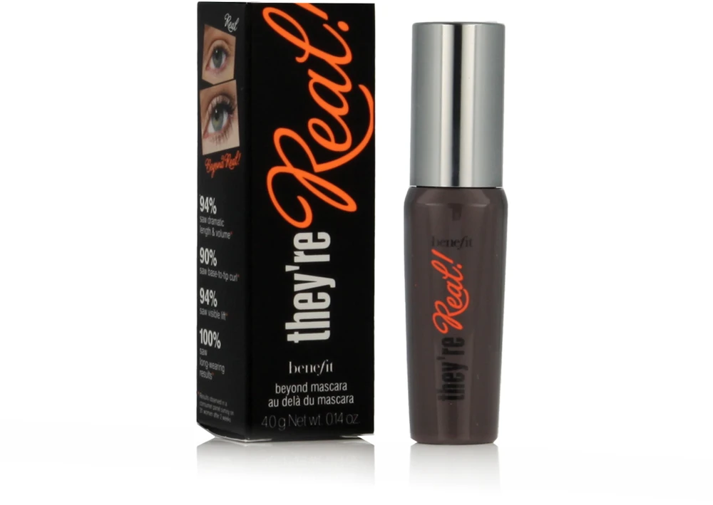 Benefit They´re Real! Lengthening Blakstienų tušas Travel Size ilginamasis blakstienų tušas, atspalvis Jet Juodas:, 4 g