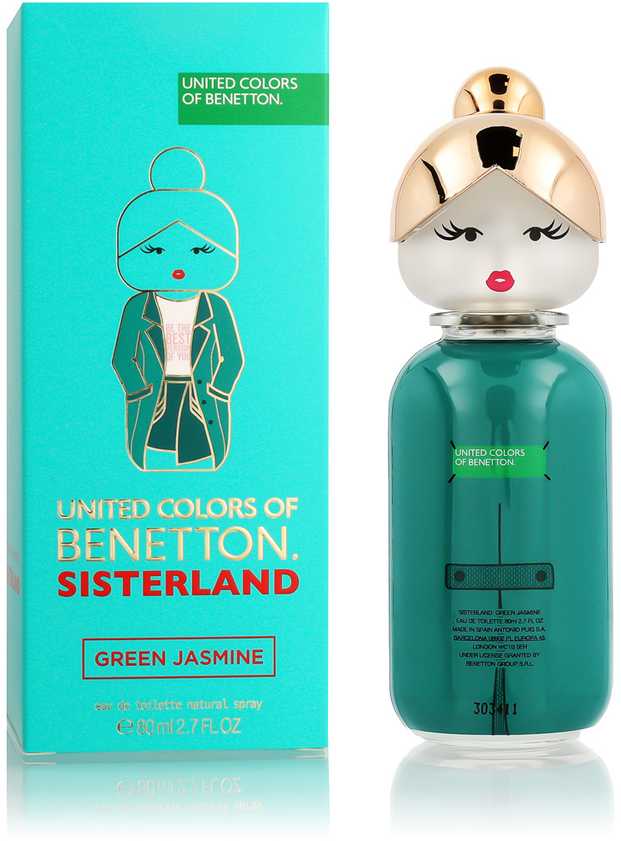 Benetton Sisterland Žalias Jasmine Eau De Toilette Purškiklis 80ml