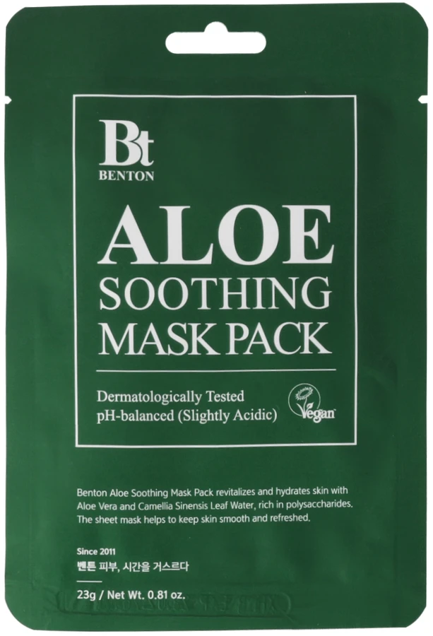 Benton Aloe Soothing Kaukė Pack Veido Kaukė, 23 g