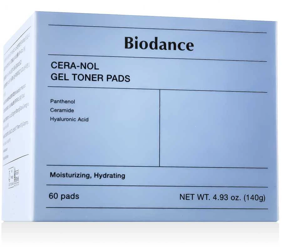BIODANCE Cera-nol Gel Toner Pads Geliniai toniko padeliai, 60 vnt